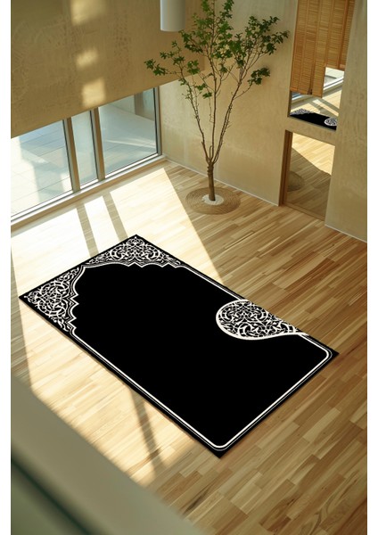 Kalpli Çift Seccadesi Çeyizlik Dekoratif Dijital Baskılı Kaymaz Taban Namazlık 70X120 modelleri