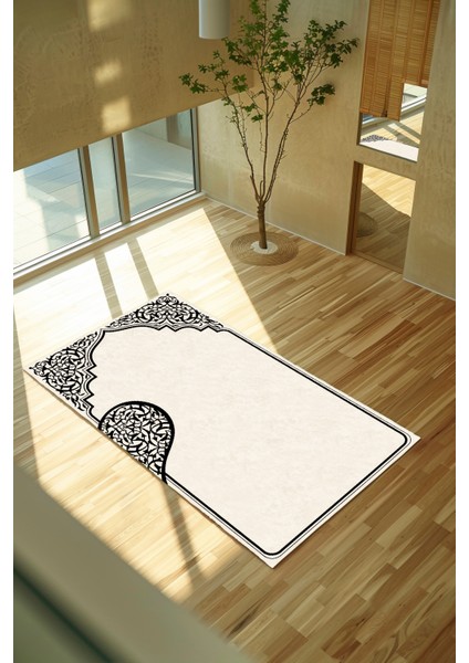 Kalpli Çift Seccadesi Çeyizlik Dekoratif Dijital Baskılı Kaymaz Taban Namazlık 70X120 fırsatları