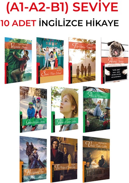 Ingilizce Hikaye A1-A2-B1 Seviyesinde 10 Kitaplı Set