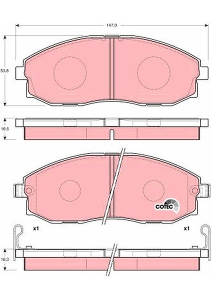 Ön Balata Fişsiz Hyundai H1 97-02-Starex 2.4-2.5 4x4 01-04