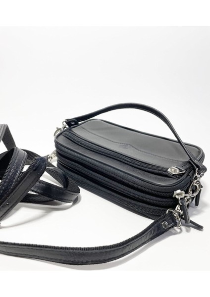 Erkek Siyah Hakiki Deri El Çantası fırsatları