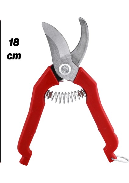 Bağ Makası Bahçe Bitki Çiçek Gül Ağaç Üzüm Filiz Çubuk Çıbık Dal Budama Kesme Bıçkı Makas 18 cm