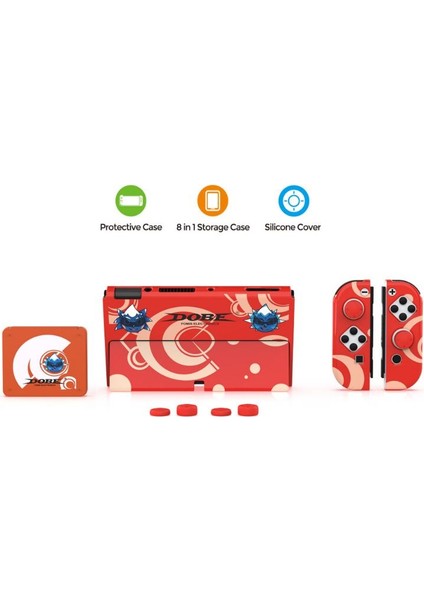 Nintendo Switch OLED Çoklu Koruma Kiti 8 In 1 Dobe TNS-1192R