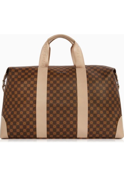 Cengiz Pakel Monogram Seyahat ÇANTASI-7359 Kahve/vizon