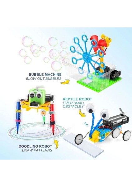 Stem 6'sı 1 Arada Elektrikli Robot Kitleri