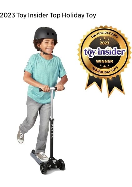Flyer Planör Pro Çocuk Scooter Siyah