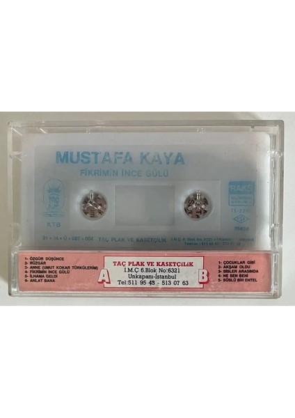 Mustafa Kaya Fikrimin Ince Gülü Kaset (Orjinal Dönem Baskı) fiyatları