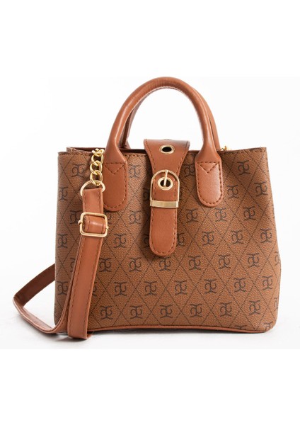 Kadın Venüs Desenli Deri Taba Omuz El Askılı Çıtçıt Fermuar Kapama El ve Omuz Çantası modelleri