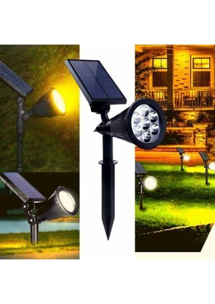 Solar 7W Kazıklı Bahçe Armatürü Rgb