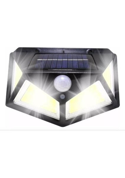 Solar Hareket Sensörlü Duvar Lambası 100 LED