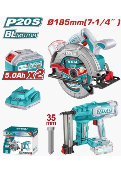 Lı-Ion Akülü Daire Testere ve Akülü Çivi Tabancası TOSLI240866E