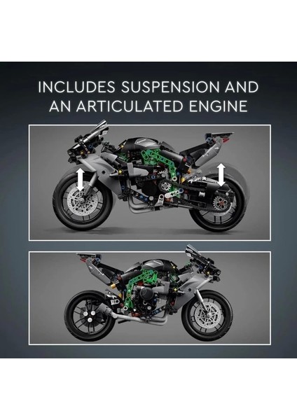 Technic Kawasaki Ninja H2R Motosiklet Oyuncak 42170 Multicolor