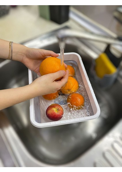 Katlanabilir 8L Pedikür Leğeni Beyaz/Gri, Akordiyon Kova, Plastik Mat, Pratik Kullanım indirimleri