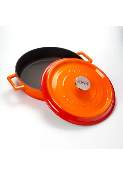 Tencere Ç.a. Yuvarlak Turuncu Trendy Kapak 32 cm