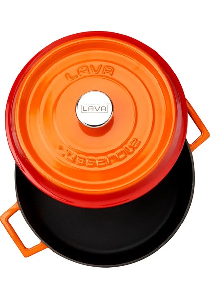 Tencere Ç.a. Yuvarlak Turuncu Trendy Kapak 32 cm