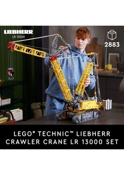 Technic Liebherr Paletli Vinç Lr 13000 42146 Yapı Seti Yellow/grey