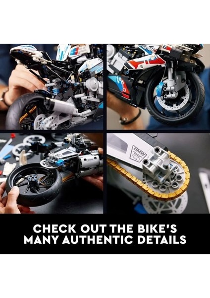 Technic Bmw M 1000 Rr 42130 Motosiklet Model Seti Açılması Kolay Paketleme modelleri