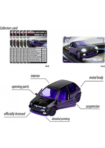 - Limitli Seri 10 Renault Clio 16S (Siyah)