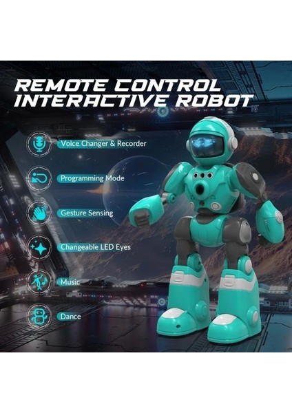 Exhobby Programmable Remote Control Robot Blue