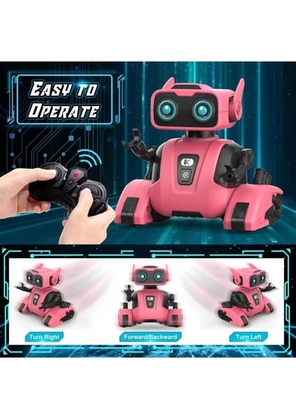 Kaekid 2.4ghz Uzaktan Kumandalı Robot Oyuncaklar Pembe