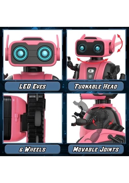 Kaekid 2.4ghz Uzaktan Kumandalı Robot Oyuncaklar Pembe