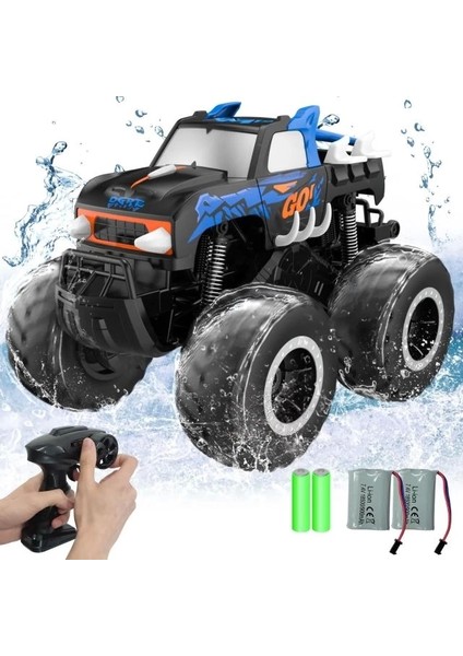 Exhobby Amfibi Uzaktan Kumandalı Araba 2.4ghz 1:20 Mavi Kamyon