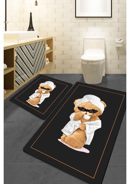 Bornouse 2'li Set Banyo Halısı Djt