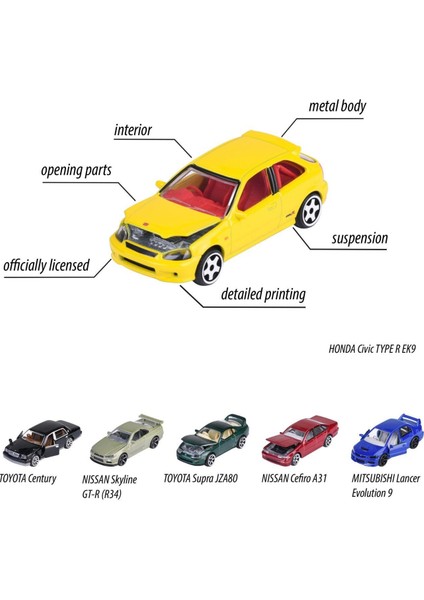 - Japonya Serisi Mitsubishi Lancer Evolution 9 (Mavi)
