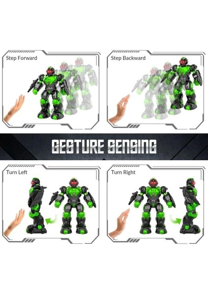 Exhobby Programmable Remote Control Robot Green