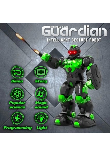 Exhobby Programmable Remote Control Robot Green
