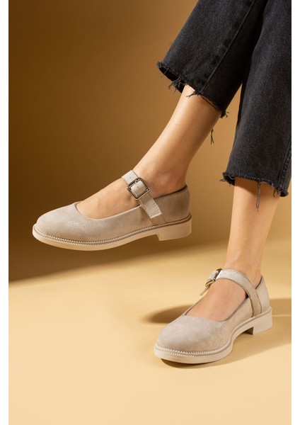 Toka Detaylı Rahat Taban Kadın Laofer Ayakkabı 59-4949-24SÜET fiyatları