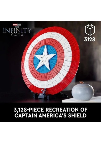Marvel Kaptan Amerika'nın Kalkanı 76262 Model Kiti Red, White, Blue