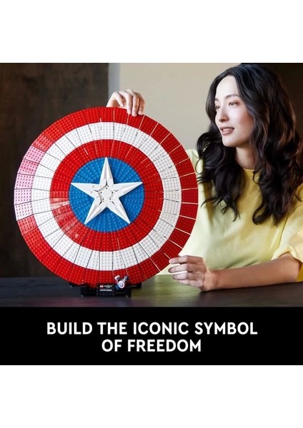 Marvel Kaptan Amerika'nın Kalkanı 76262 Model Kiti Red, White, Blue
