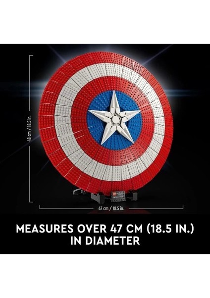 Marvel Kaptan Amerika'nın Kalkanı 76262 Model Kiti Red, White, Blue