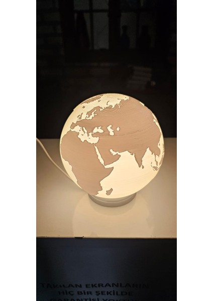 3D Plastik Dünya Gece Lambası
