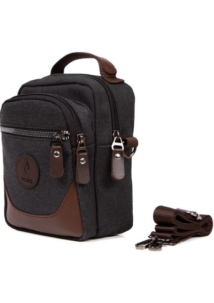 Kanvas Erkek El Çantası Omuz Askılı Cüzdan Telefon Için Günlük Çanta (Küçük Boy) modelleri