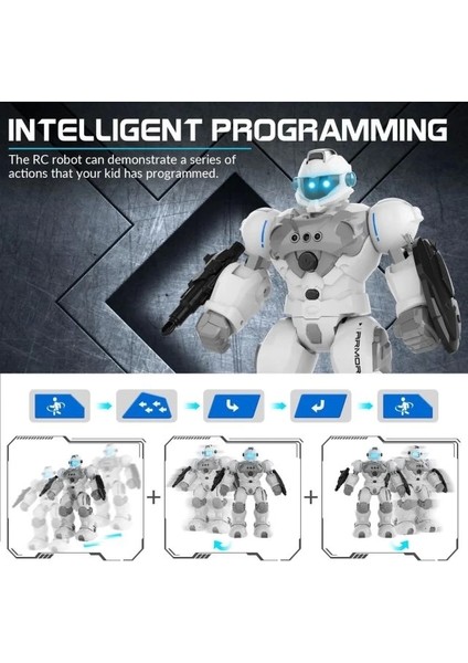 Exhobby Programmable Remote Control Robot White