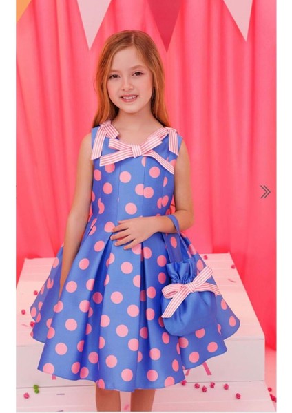 Renkli Puanlı I Kız Çocuk Elbise Çanta- 3 Yaş - 35316PR-RENKLİ-3 Yaş