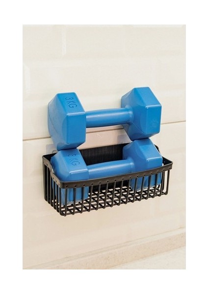 2 Li Plastik Yapışkanlı Askılı Mutfak- Banyo Rafı Düzenleyici Duş Şampuanlık