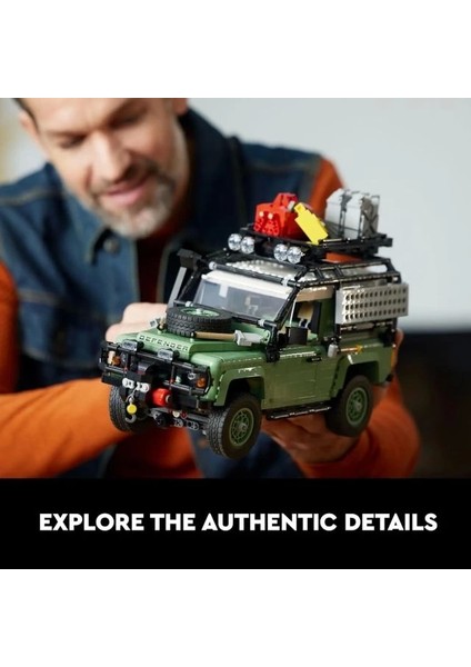 Icons Land Rover Classic Defender 90 Model Araba Yapım Seti 10317 Green/black