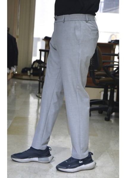 Manjogger Bez Ayağı Jogger Pantolon Açık Gri