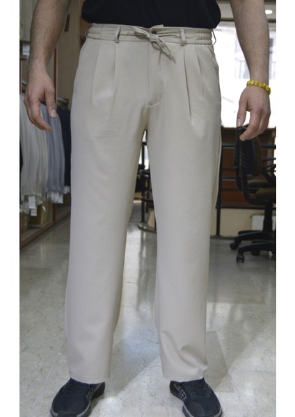 Manjogger Pleli Baggi Gofre Jogger Pantolon Siyah