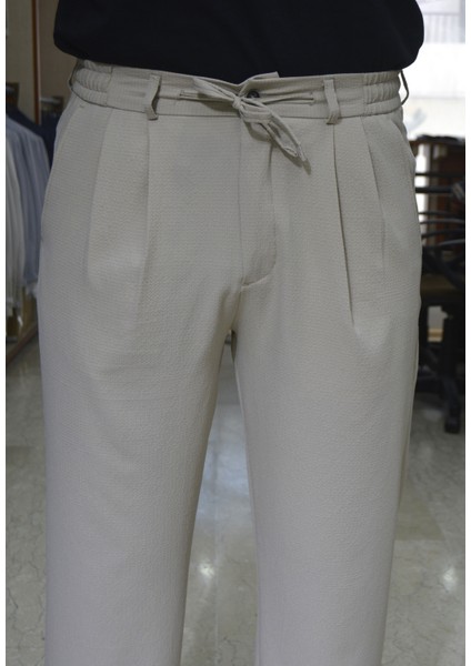 Manjogger Pleli Baggi Gofre Jogger Pantolon Siyah