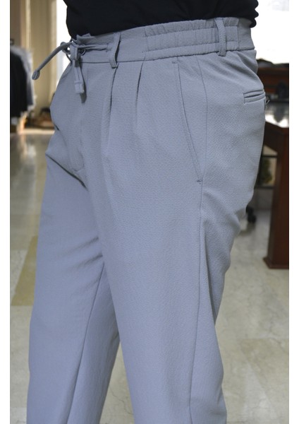Manjogger Pleli Baggi Gofre Jogger Pantolon Siyah