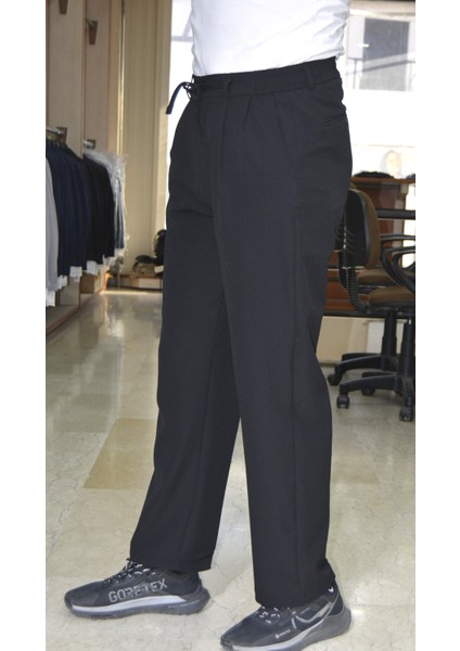Manjogger Pleli Baggi Gofre Jogger Pantolon Siyah