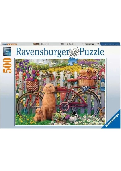 Bahçedeki Sevimli Köpekler 500 Parça Puzzle - 15036 Köpeklerle Yeşile Yolculuk