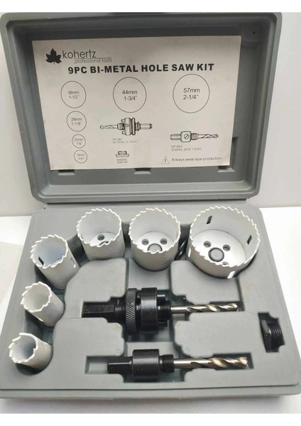 9'lu Bi Metal Panç Set(H.s.s Çeliği)