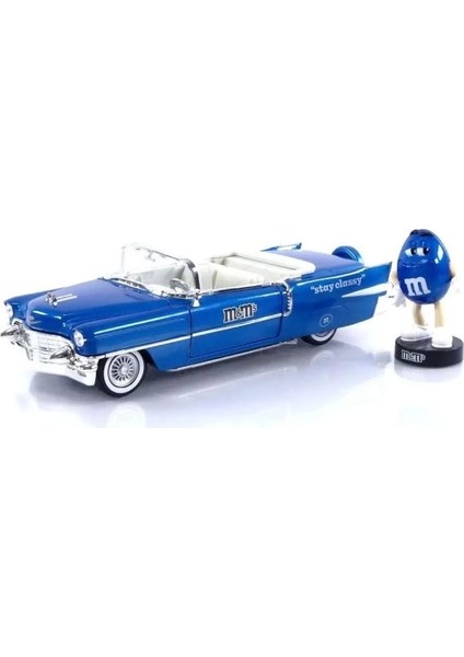 M&m'in 1956 Cadillac El Dorado Döküm Arabası ve Mavi Figür