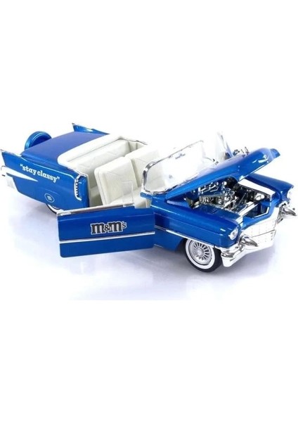 M&m'in 1956 Cadillac El Dorado Döküm Arabası ve Mavi Figür fırsatları