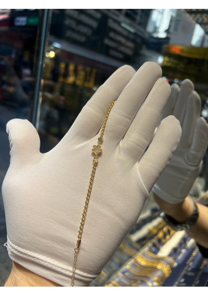 14 Ayar Altın Bileklik Tasarım Yonca fiyatları